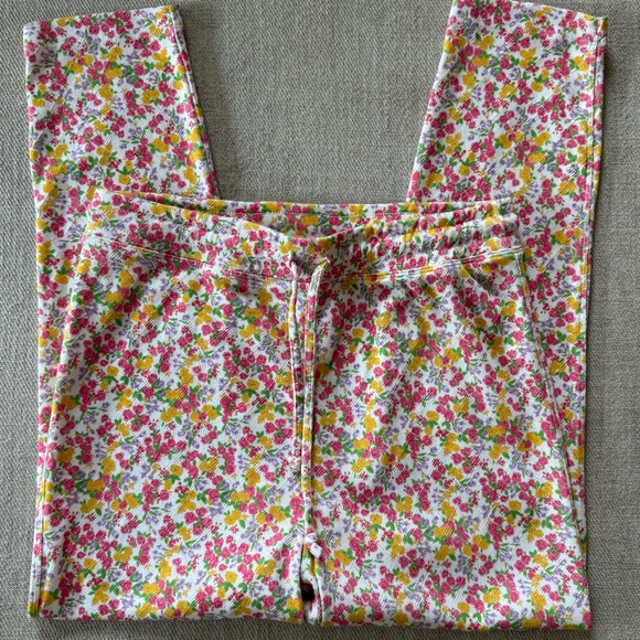 Loveshackfancy Brently Slim Pant Fruity Punch Floral Size L - Picture 4 of 5
